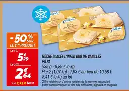 Netto Pilpa bûche glacée l'infini duo de vanilles offre