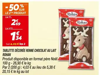 Netto Rohan tablette décorée renne chocolat au lait offre