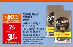 Netto Senseo dosettes de café classique offre