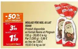 Netto Rohan moulage père noel au lait renne offre