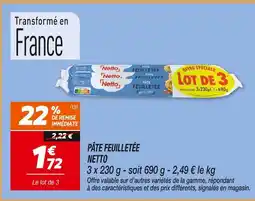 Netto Netto pâte feuilletée offre