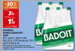 Netto Badoit eau minérale naturelle gazeuse verte offre