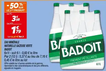 Netto Badoit eau minérale naturelle gazeuse verte offre