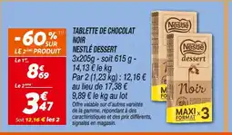 Netto Nestlé tablette de chocolat noir nestlé dessert offre