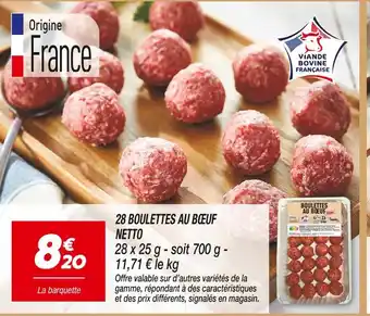 Netto Netto 28 boulettes au bœuf offre
