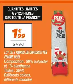 Netto Lot de 2 paires de chaussettes femme noël offre