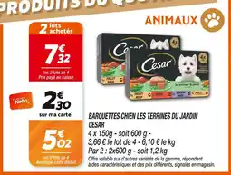 Netto Cesar barquettes chien les terrines du jardin offre
