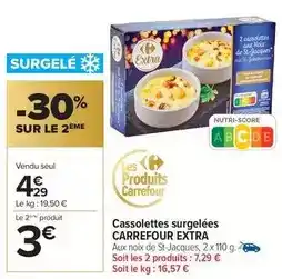 Carrefour Carrefour - extra cassolettes surgelées offre