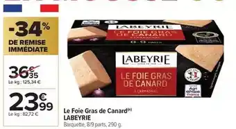 Carrefour Labeyrie - le foie gras de canard offre