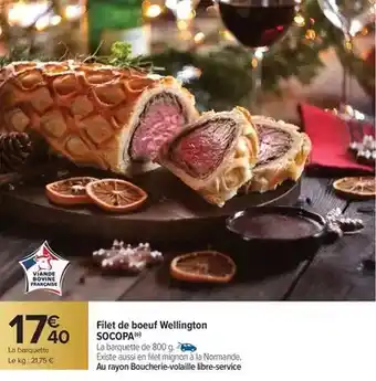 Carrefour Socopa - filet de boeuf wellington offre