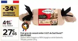 Carrefour Delpeyrat - foie gras de canard entier i.g.p. du sud ouest offre