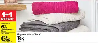 Carrefour Tex - linge de toilette batth offre