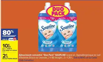 Soupline - adoucissant concentré duo pack