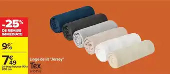Carrefour Tex - linge de lit jersey offre
