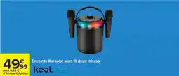 Carrefour Enceinte karaoké sans fil deux micros offre