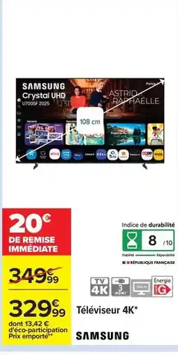 Carrefour Samsung - téléviseur 4k offre