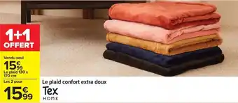 Carrefour Tex - le plaid confort extra doux offre