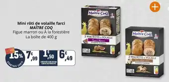 Coccimarket Maître coq - mini roti de volaille farci offre