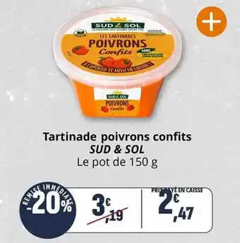 Coccimarket Sud & sol - tartinade poivrons confits offre