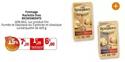 Coccimarket Richesmonts - fromage raclette duo offre
