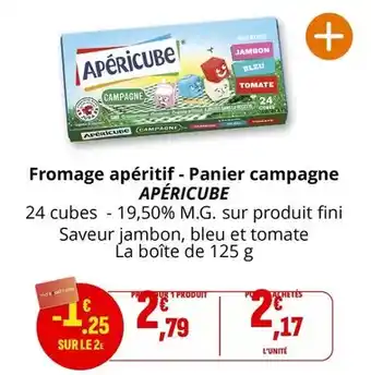 Coccimarket Apéricube - fromage apéritif - panier campagne offre