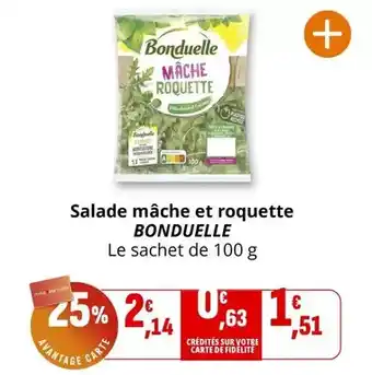 Coccimarket Bonduelle - salade mâche et roquette offre