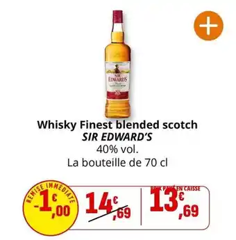 Coccimarket Sir edward's - whisky finest blended scotch offre