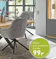 Möbel Martin Chaise avec accoudoirs la pièce offre