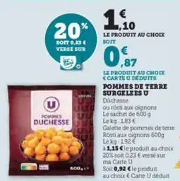 U Express Pommes de terre surgelees u offre