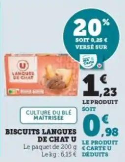 U Express Biscuits langues de chat u offre