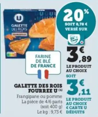 U Express Galette des rois fourree u offre