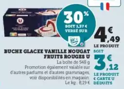 U Express Buche glacee vanille nougat fruits rouges u offre