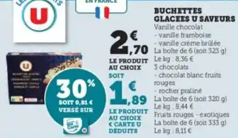 U Express Buchettes glacees u saveurs offre