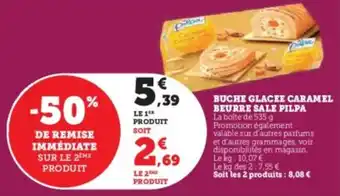 U Express Buche glacee caramel beurre sale pilpa offre