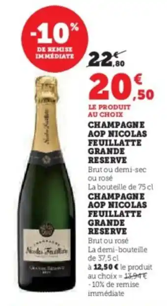 U Express Champagne aop nicolas feuillatte grande reserve offre