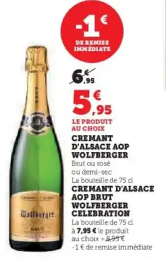 U Express Cremant d'alsace aop wolfberger offre
