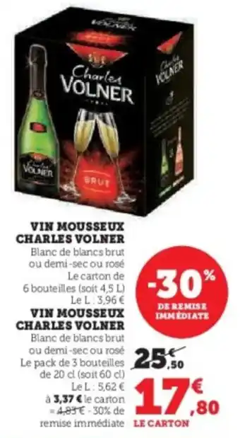 U Express Vin mousseux charles volner offre