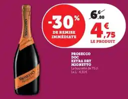 U Express Prosecco doc extra dry mionetto offre