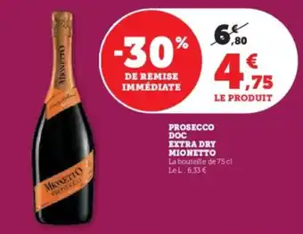 U Express Prosecco doc extra dry mionetto offre