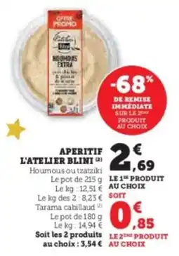 U Express Aperitif l'atelier blini offre
