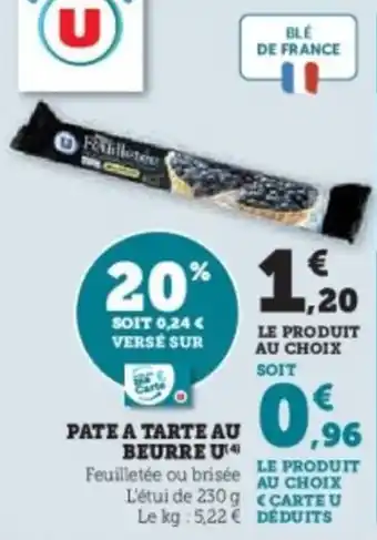 U Express Pate a tarte au beurre u offre