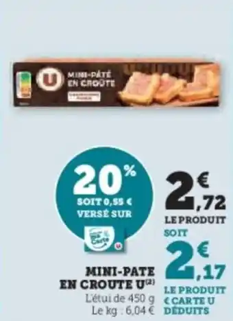 U Express Mini-pate en croute u offre
