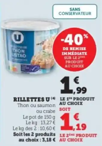 U Express Rillettes u offre