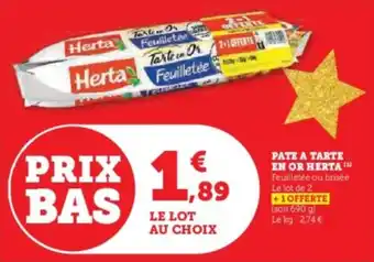 U Express Pate a tarte en or herta offre
