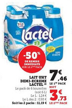 U Express Lait uht demi-ecreme lactel offre