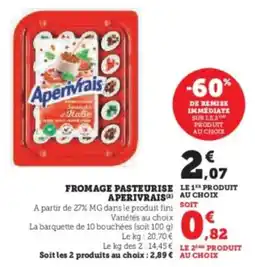 U Express Fromage pasteurise aperivrais offre