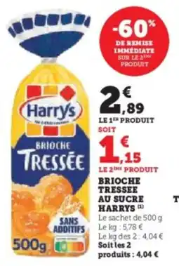 U Express Brioche tressee au sucre harrys offre