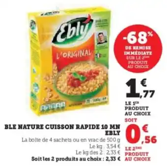 U Express Ble nature cuisson rapide 10 mn ebly offre
