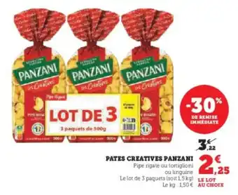 U Express Pates creatives panzani offre