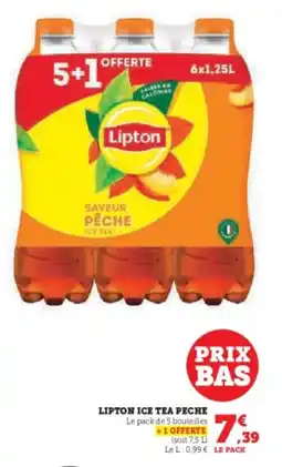 U Express Lipton ice tea peche offre
